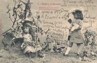 Carte postale Bergere-et-Marquis - Fantaisie