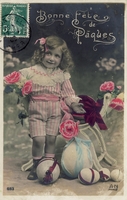 Carte postale Bonnes-fetes-de-Paqu - Fantaisie