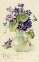 Carte postale Fleurs-Violettes - Fantaisie
