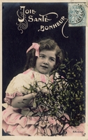 Carte postale Joie-Sante-Bonheur - Fantaisie