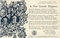 Carte postale A-Nos-Grand-Disparus - Militaire