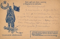 Carte postale Tirailleur-Senegalai - Militaire