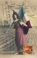 Carte postale Oiseaux-Francais - Patriotisme