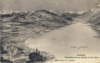 Carte postale Lac-Leman - Suisse