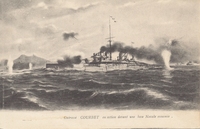 Carte postale Cuirasse-Courbet - bateau