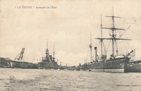 Carte postale La-Vienne - bateau