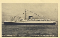 Carte postale Lafayette - bateau