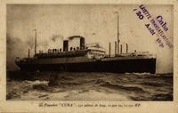 Carte postale Paquebot-Cuba - bateau