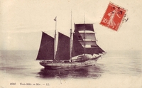 Carte postale Trois-Mats-en-Mer - Bateau