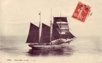 Carte postale Trois-Mats-en-Mer - bateau