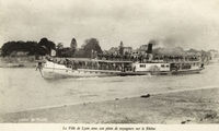 Carte postale Ville-de-Lyon - bateau