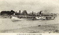 Carte postale Ville-de-Lyon - Bateau