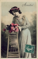 Carte postale Amitie - Fantaisie
