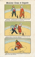 Carte postale Clown-et-Auguste - Fantaisie