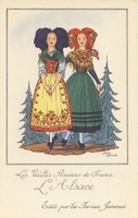 Carte postale Costume-d-Alsace - Fantaisie