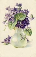 Carte postale Fleur-Violettes - Fantaisie