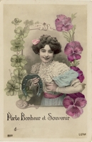 Carte postale Porte-Bonheur-et-Sou - Fantaisie