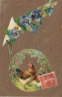 Carte postale Poules - Fantaisie