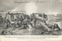 Carte postale Canon-de-75 - Militaire