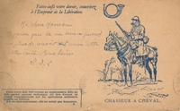 Carte postale Chasseur-a-Cheval - Militaire