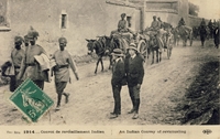 Carte postale Convoi-Indien - Militaire