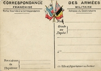Carte postale Correspondance - Militaire