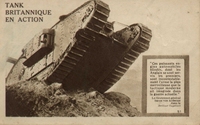 Carte postale Tank-Britanique - Militaire