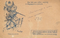 Carte postale Tirailleur - Militaire