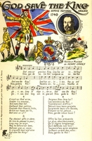 Carte postale God-Save-The-King - Musique
