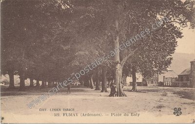 Carte postale ancienne Place du Baty — Fumay (Ardennes)