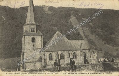 Carte postale ancienne Vallée de la Meuse. - L'Eglise — Monthermé (Ardennes)
