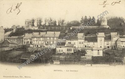Carte postale ancienne Le Chateau — Rethel (Ardennes)