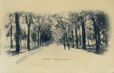 Carte postale ancienne Promenade des Isles — Rethel (Ardennes)
