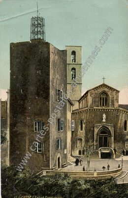 Carte postale ancienne L'Eglise Paroissiale — Grasse (Alpes-Maritimes)
