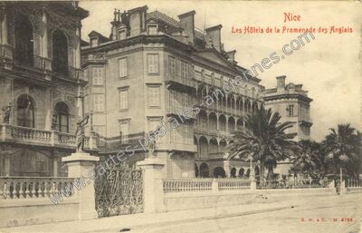 Carte postale ancienne Les Hôtels de la Promenade des Anglais — Nice (Alpes-Maritimes)