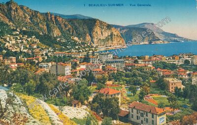 Carte postale ancienne Vue Générale — Beaulieu-sur-Mer (Alpes-Maritimes)
