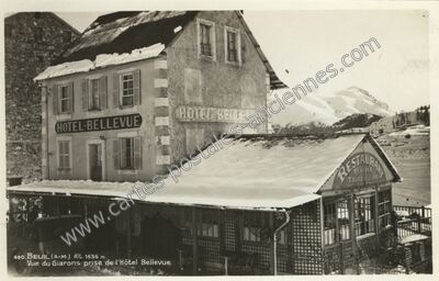 Carte postale ancienne Hôtel Bellevue — Beuil (Alpes-Maritimes)