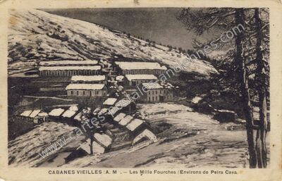 Carte postale ancienne Mille Fourches — Breil-sur-Roya (Alpes-Maritimes)
