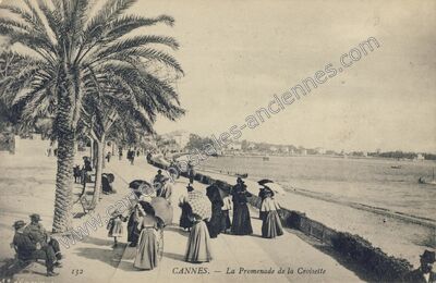 Carte postale ancienne La Promenade de la Croisette — Cannes (Alpes-Maritimes)