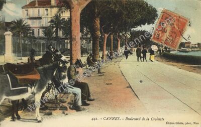 Carte postale ancienne Boulevard de la Croisette — Cannes (Alpes-Maritimes)