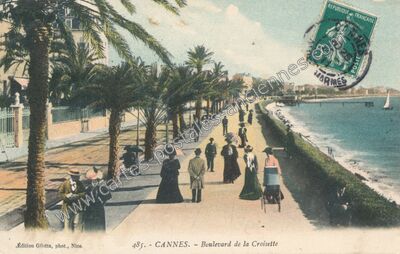 Carte postale ancienne Boulevard de la Croisette — Cannes (Alpes-Maritimes)