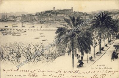 Carte postale ancienne Le Port de la Croisette — Cannes (Alpes-Maritimes)