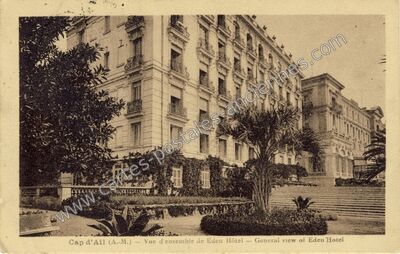 Carte postale ancienne Vue d'ensemble de Eden Hôtei — Cap-d'Ail (Alpes-Maritimes)