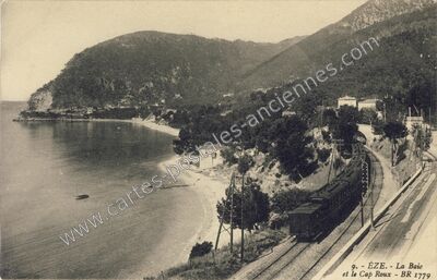 Carte postale ancienne La Baie et le Cap Roux — Èze (Alpes-Maritimes)