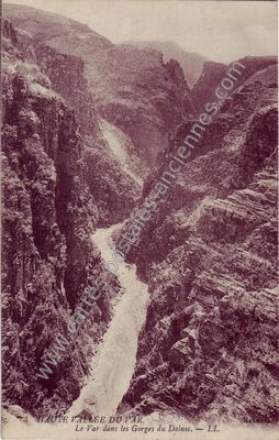 Carte postale ancienne Gorges du Daluis — Guillaumes (Alpes-Maritimes)