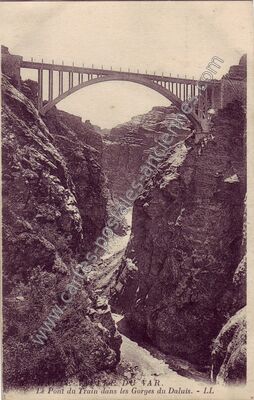 Carte postale ancienne Gorges du Daluis — Guillaumes (Alpes-Maritimes)