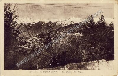 Carte postale ancienne Chaine des Alpes — Lucéram (Alpes-Maritimes)