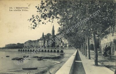 Carte postale ancienne La vieille Ville — Menton (Alpes-Maritimes)