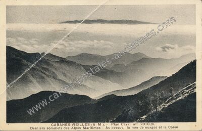 Carte postale ancienne Cabanes Vieilles — Moulinet (Alpes-Maritimes)