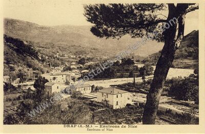 Carte postale ancienne Environs de Nice — Drap (Alpes-Maritimes)